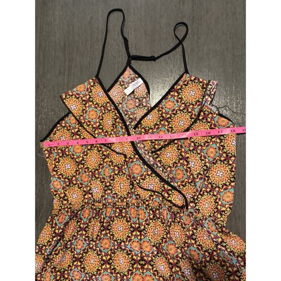 NWT Xhilaration Women's Ruffle Multicolor Pocketed Romper Size XL - Picture 4 of 7